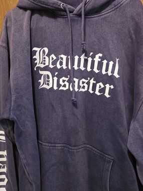 Beautiful Disaster Women's  Heathered Purple Pullover Hoodie